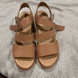 Dr. Scholls Brown Leather Sandals
